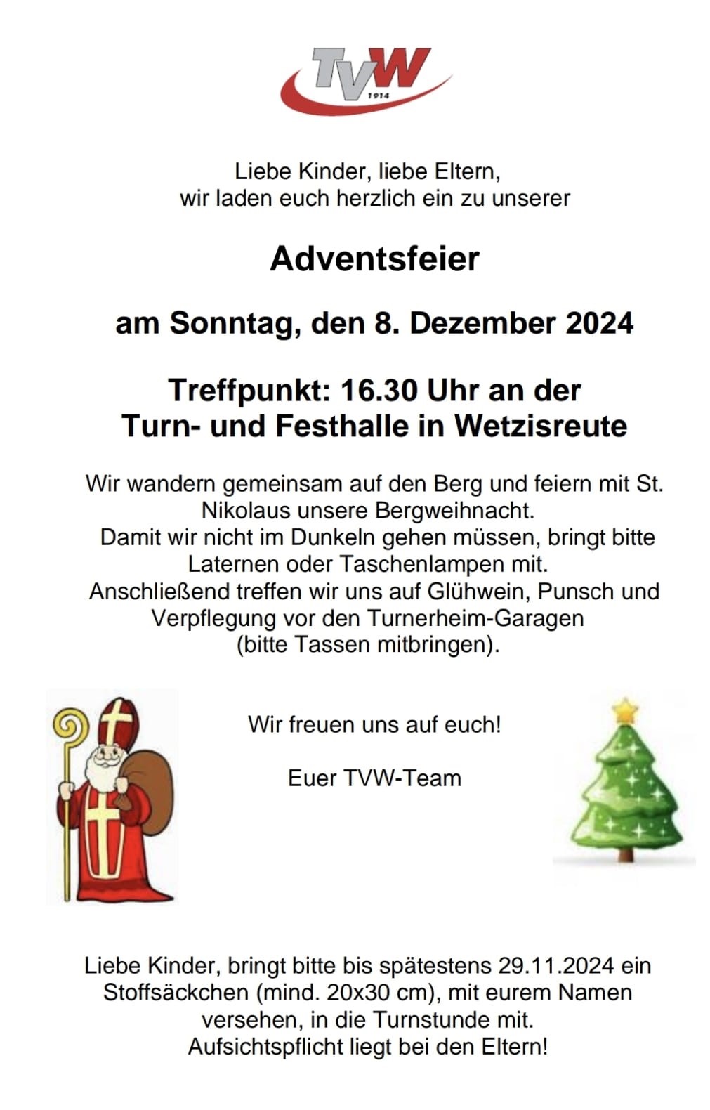 Flyer Adventsfeier 2024